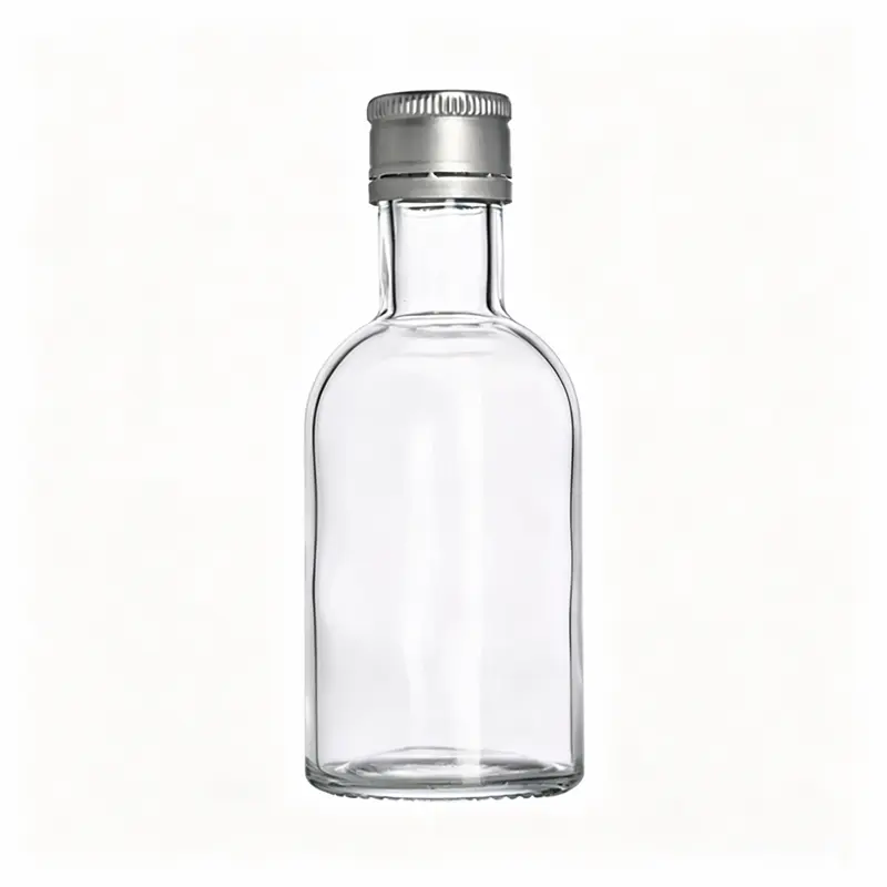 Sticle goale de tequila de sticlă de 100 ml cu capac din aluminiu