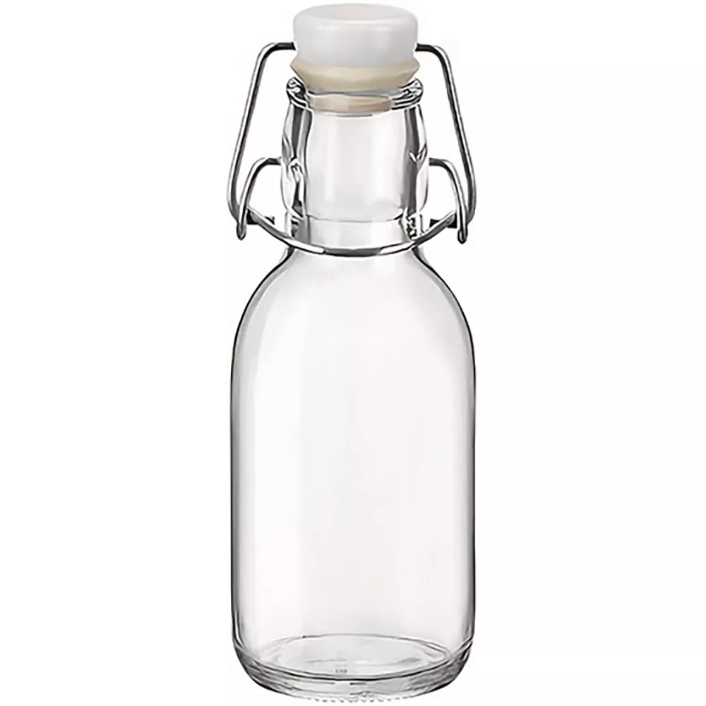 Sticle de sticlă de 200 ml cu capace