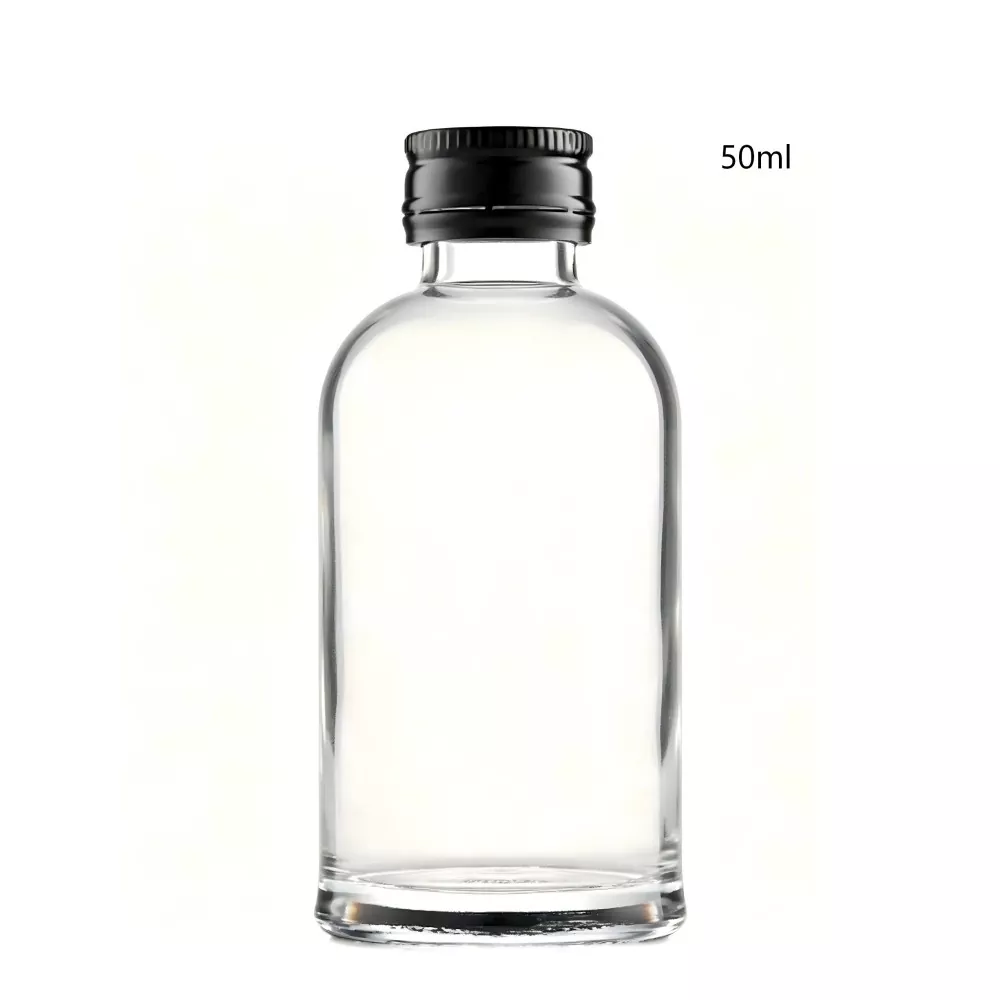 Sticlă rotundă de 50 ml de whisky irlandez cu capac cu șurub